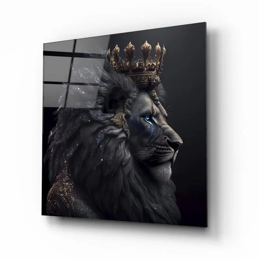 Lion King Glass Wall Art - LUXARTDECO