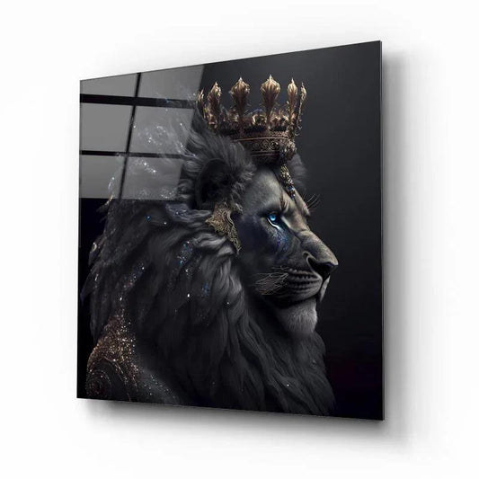 Lion King Glass Wall Art - LUXARTDECO