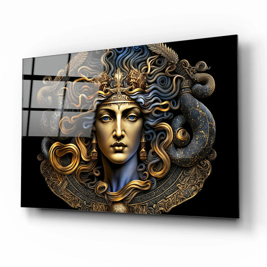 Medusa Glass Wall Art - LUXARTDECO