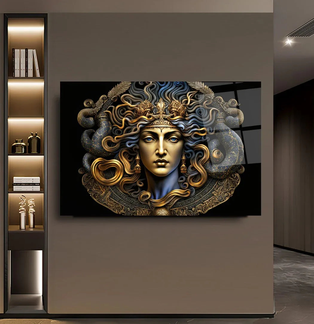 Medusa Glass Wall Art - LUXARTDECO
