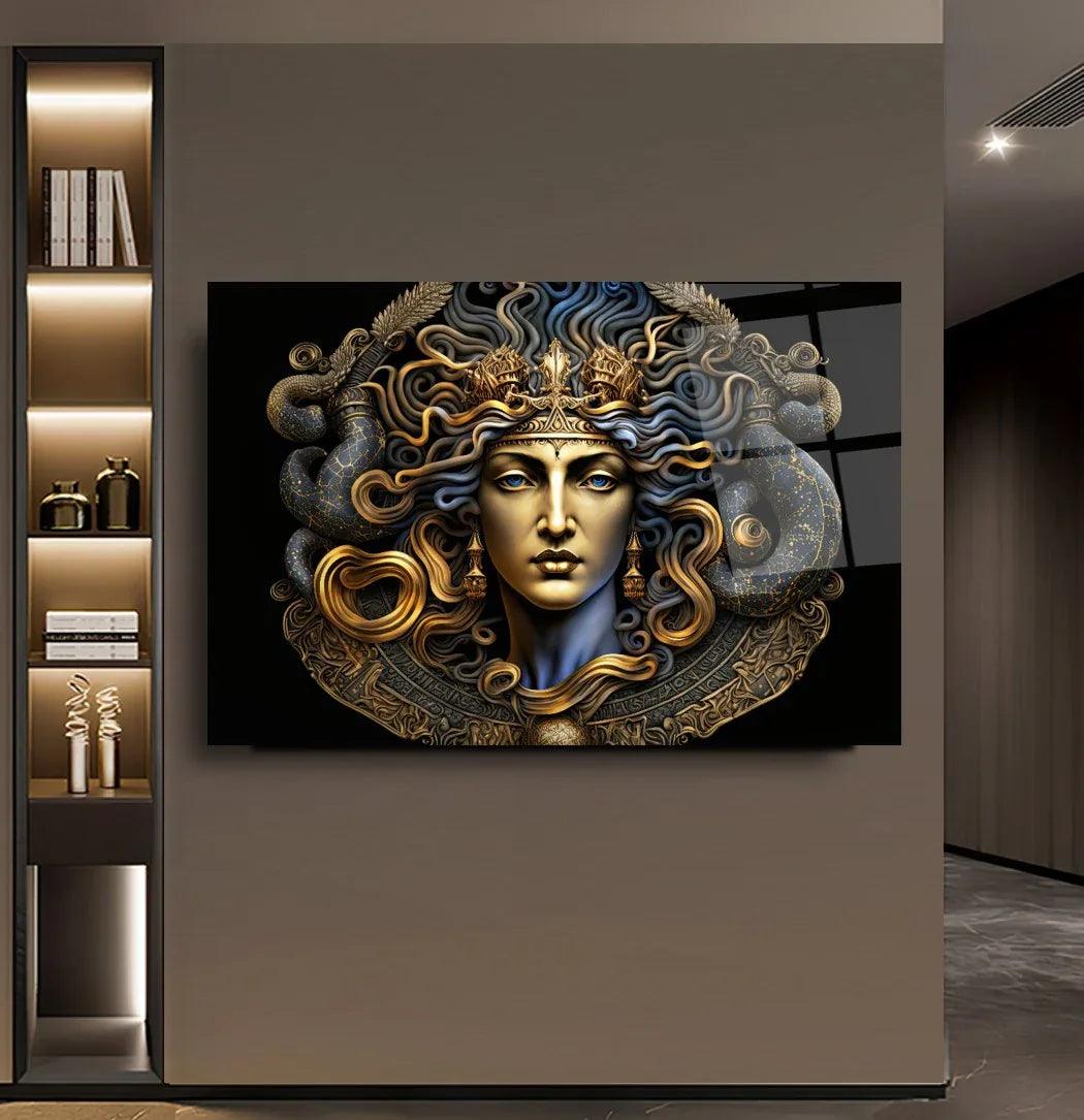 Medusa Glass Wall Art - LUXARTDECO