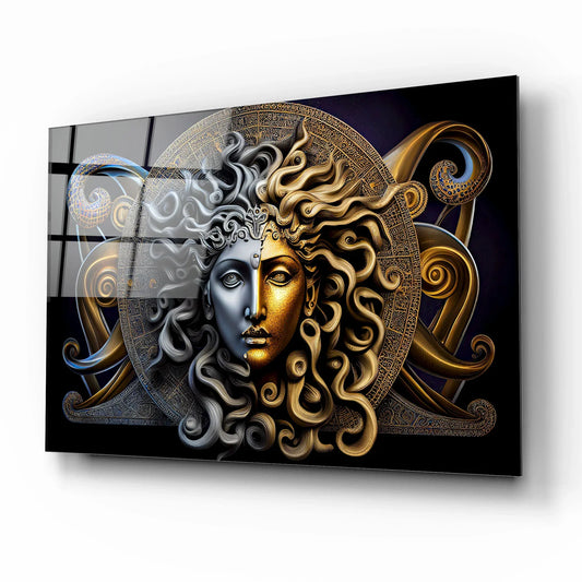 Medusa Glass Wall Art - LUXARTDECO