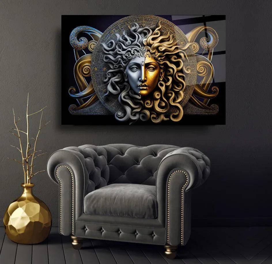 Medusa Glass Wall Art - LUXARTDECO