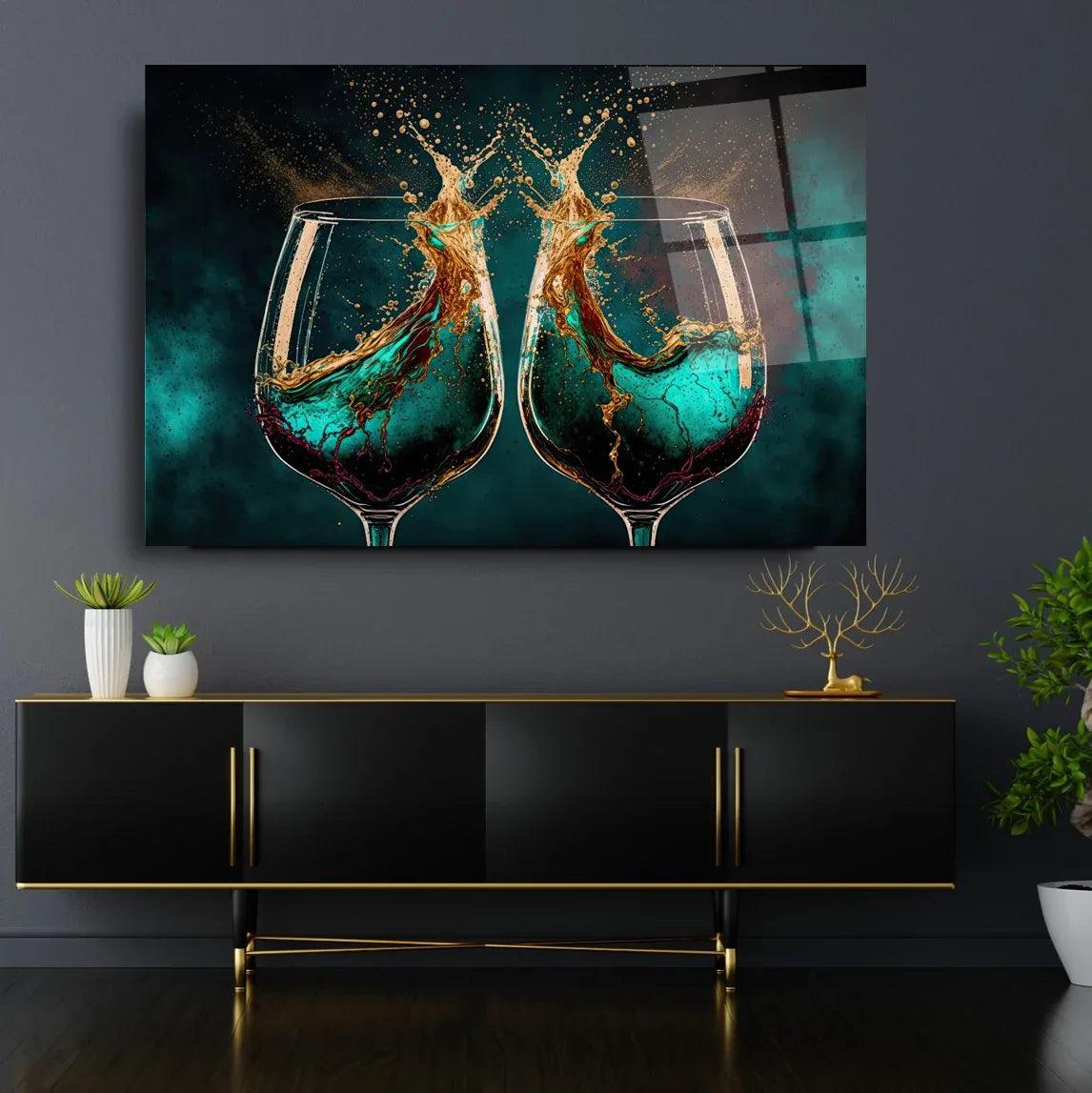 Cheers Glass Wall Art - LUXARTDECO