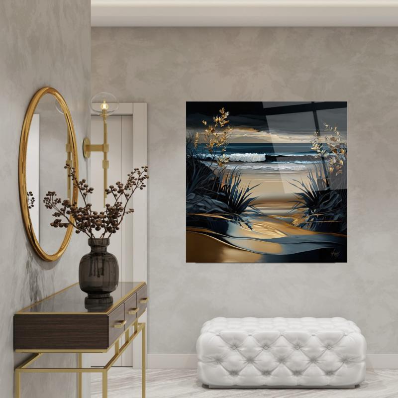 Art mural en verre nature