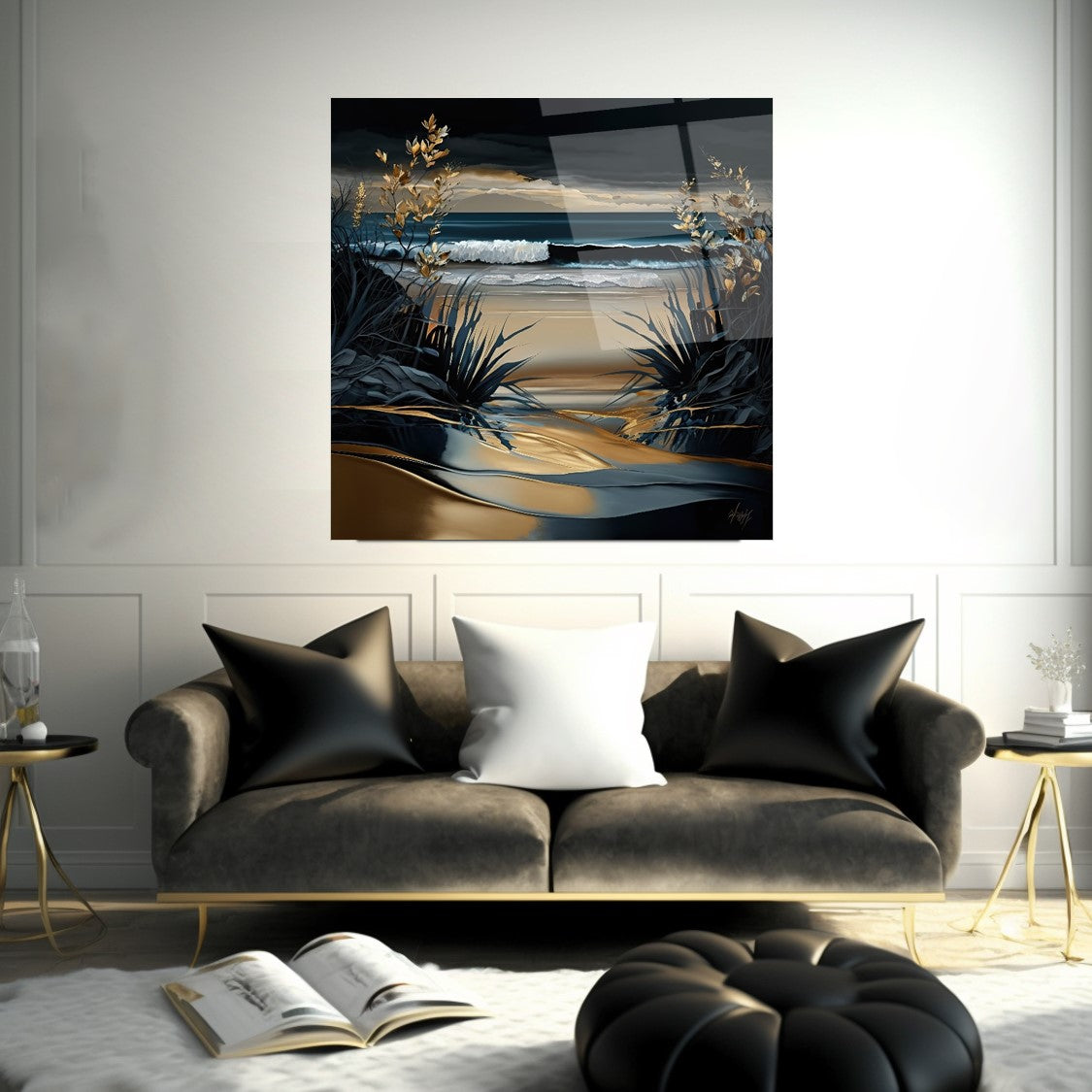 Art mural en verre nature