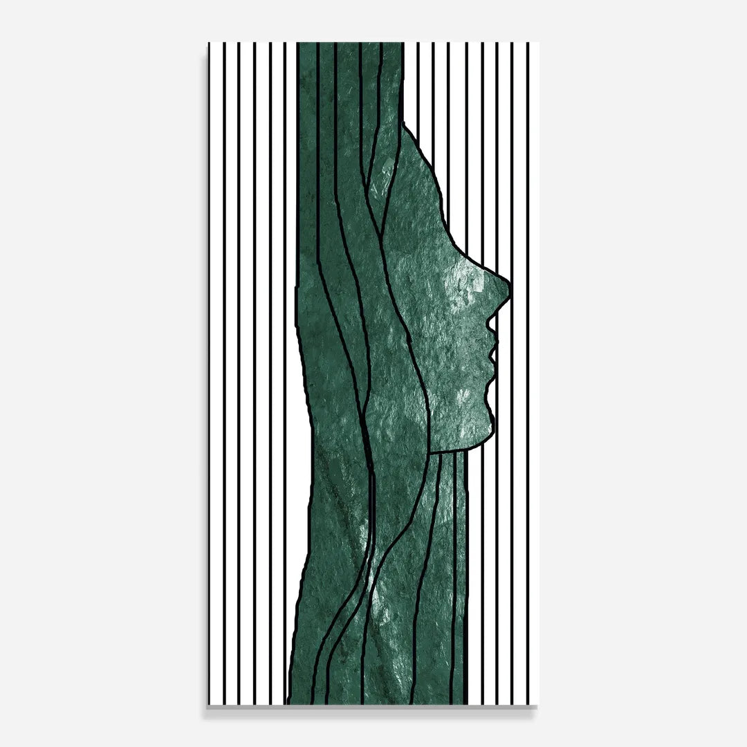 Art mural abstrait en verre