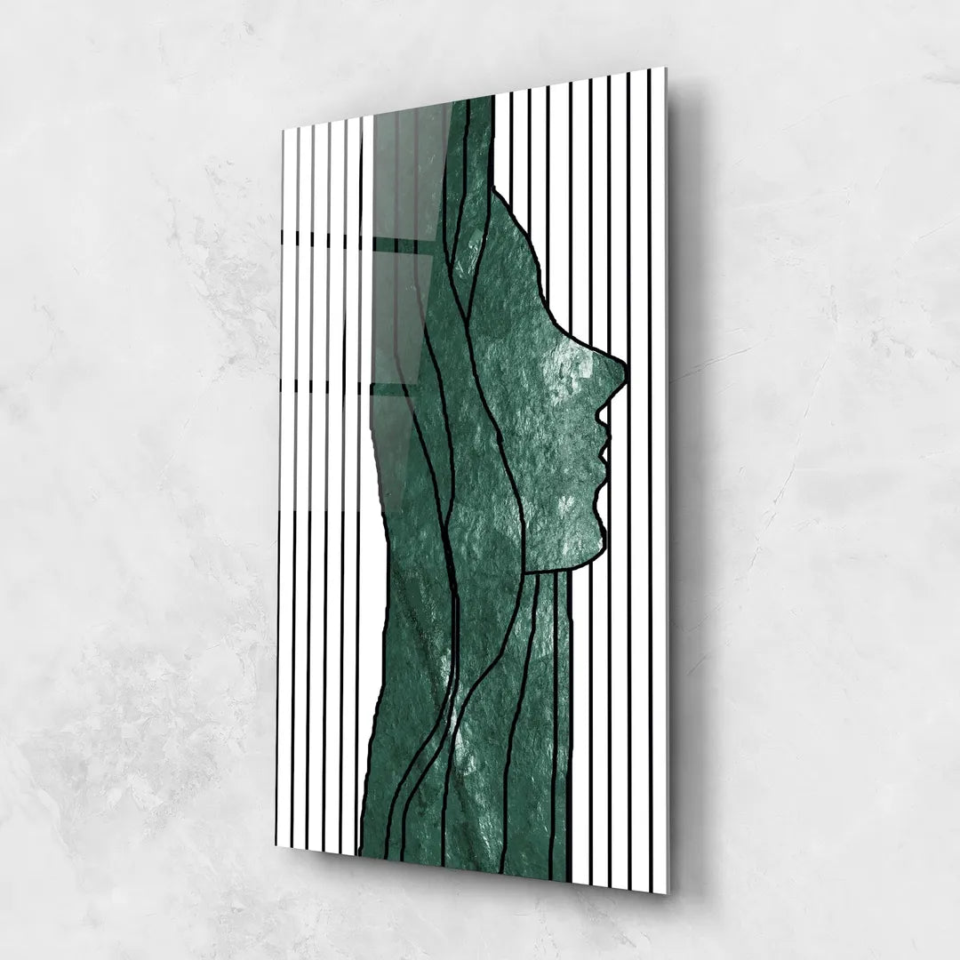Art mural abstrait en verre
