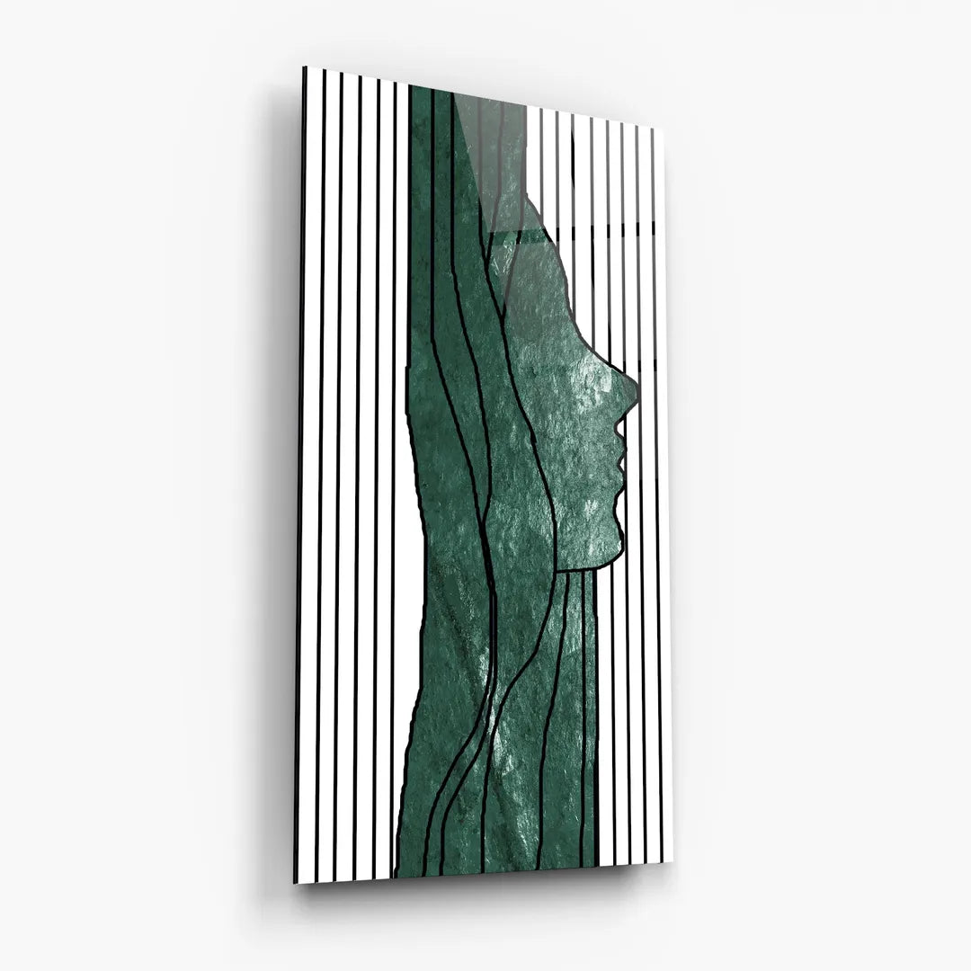 Art mural abstrait en verre