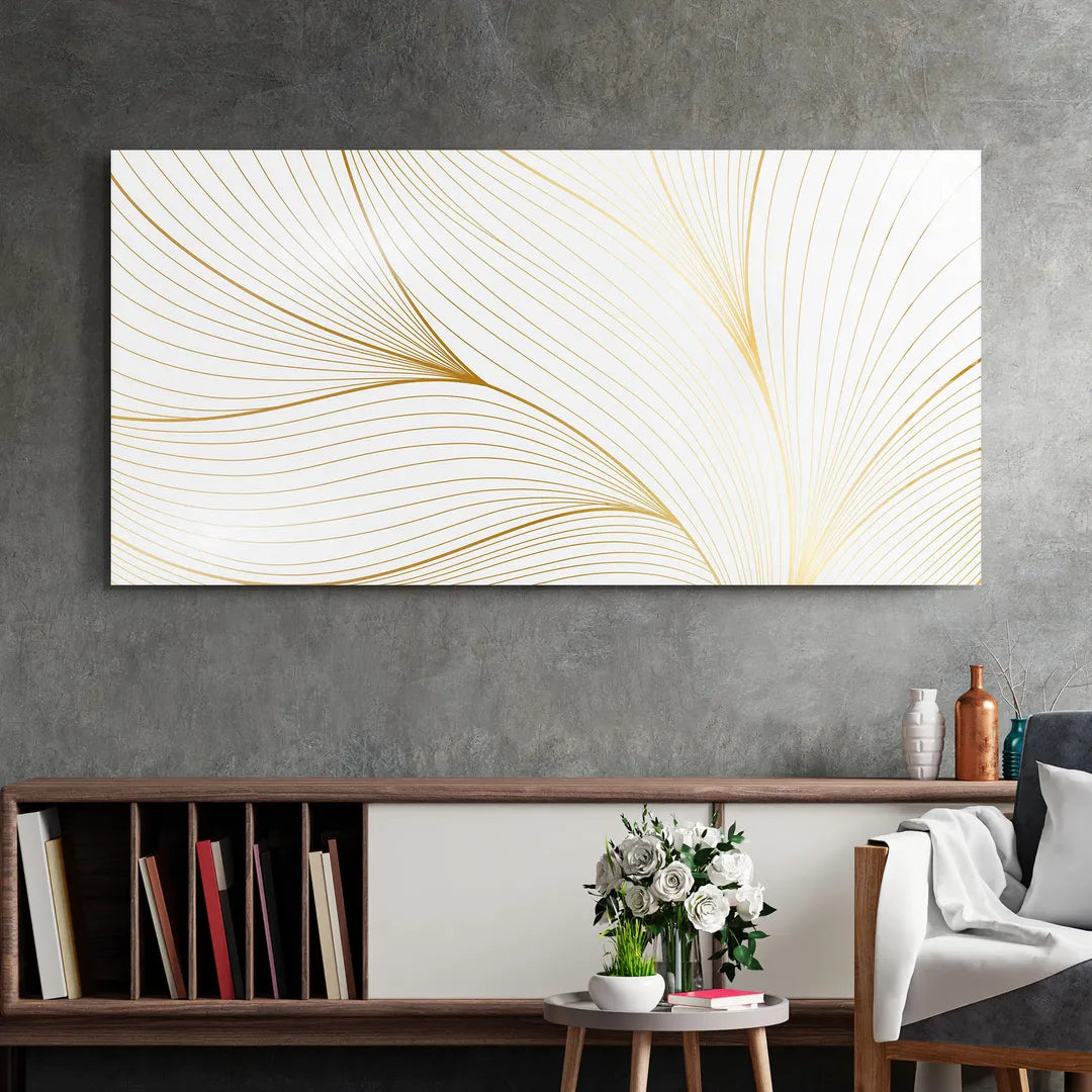 Pure White Glass Wall Art