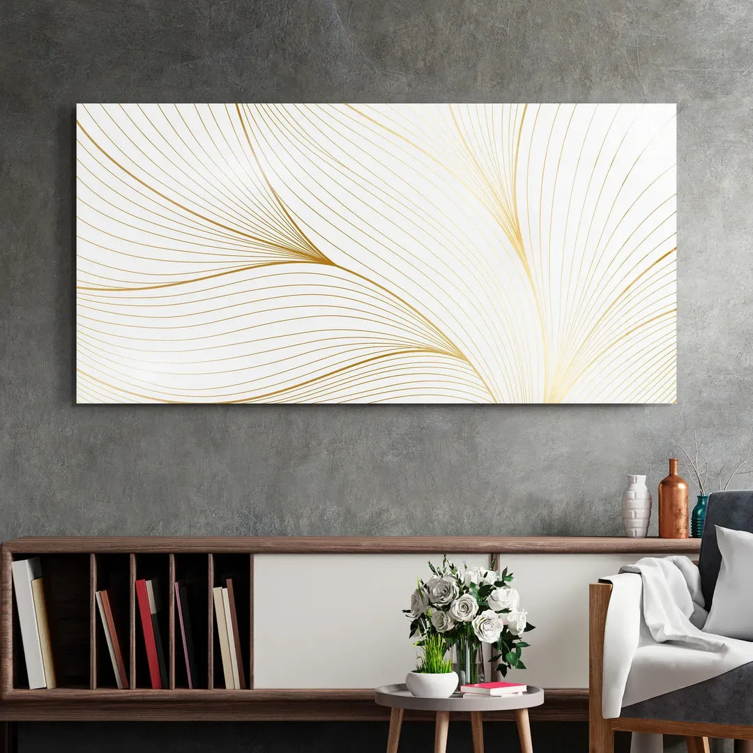 Pure White Glass Wall Art - LUXARTDECO