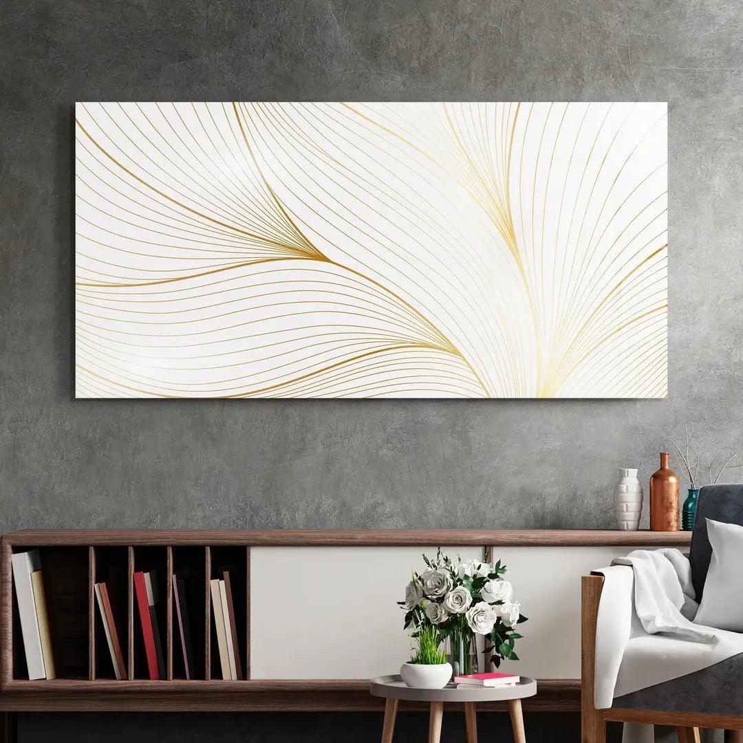 Pure White Glass Wall Art - LUXARTDECO