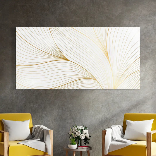 Pure White Glass Wall Art - LUXARTDECO