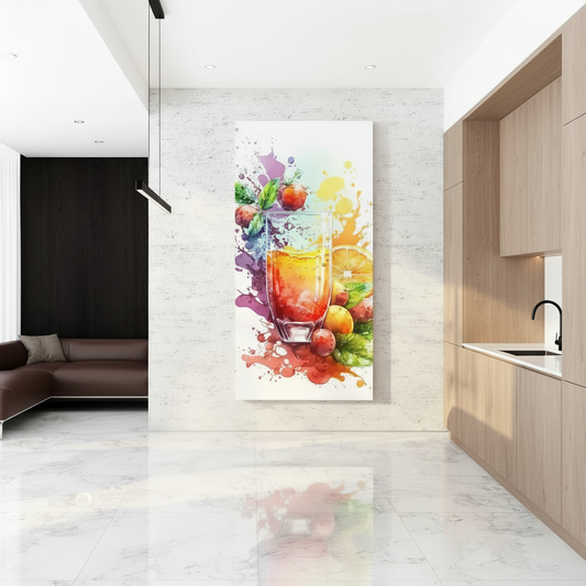 Colorful Fruits Glass Wall Art