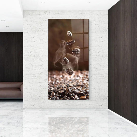 Coffee Beans Glass Wall Art