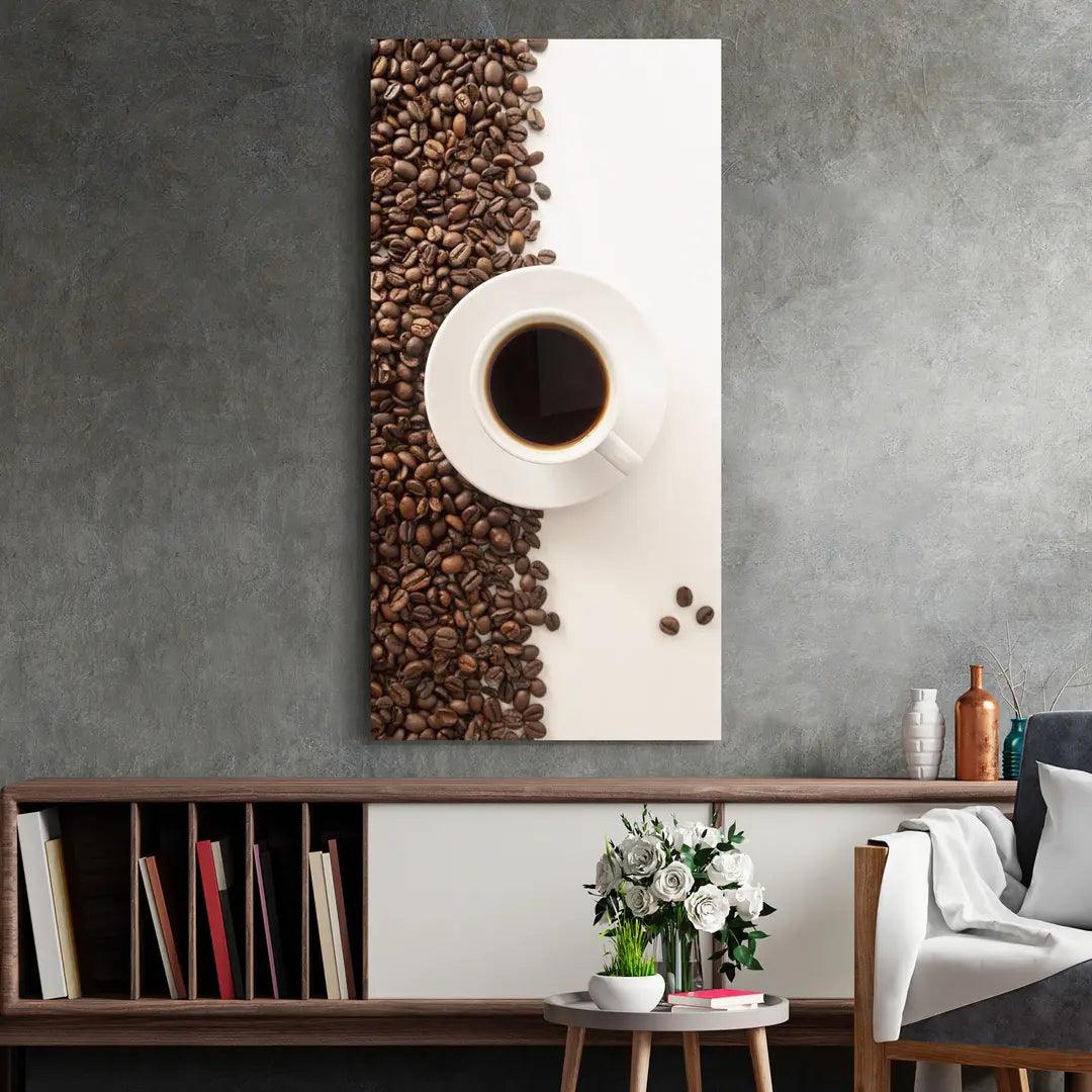 Contrasted Coffee Glass Wall Art