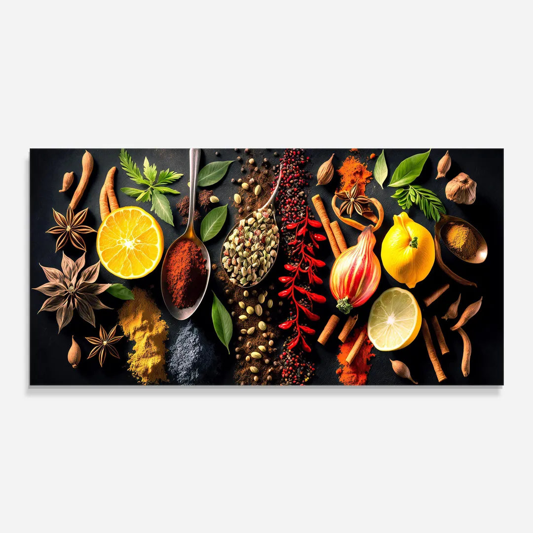 Spices Glass Wall Art