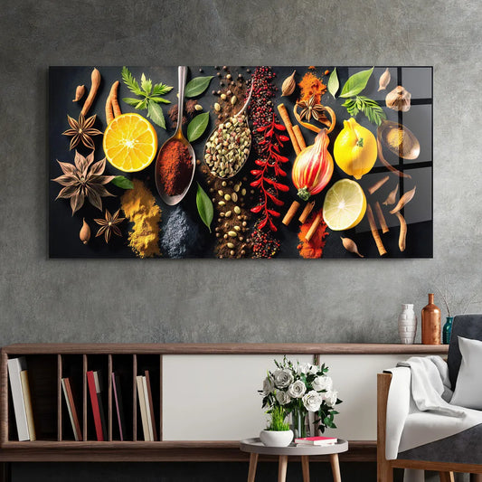 Spices Glass Wall Art