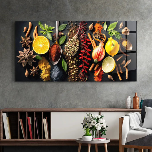 Spices Glass Wall Art - LUXARTDECO