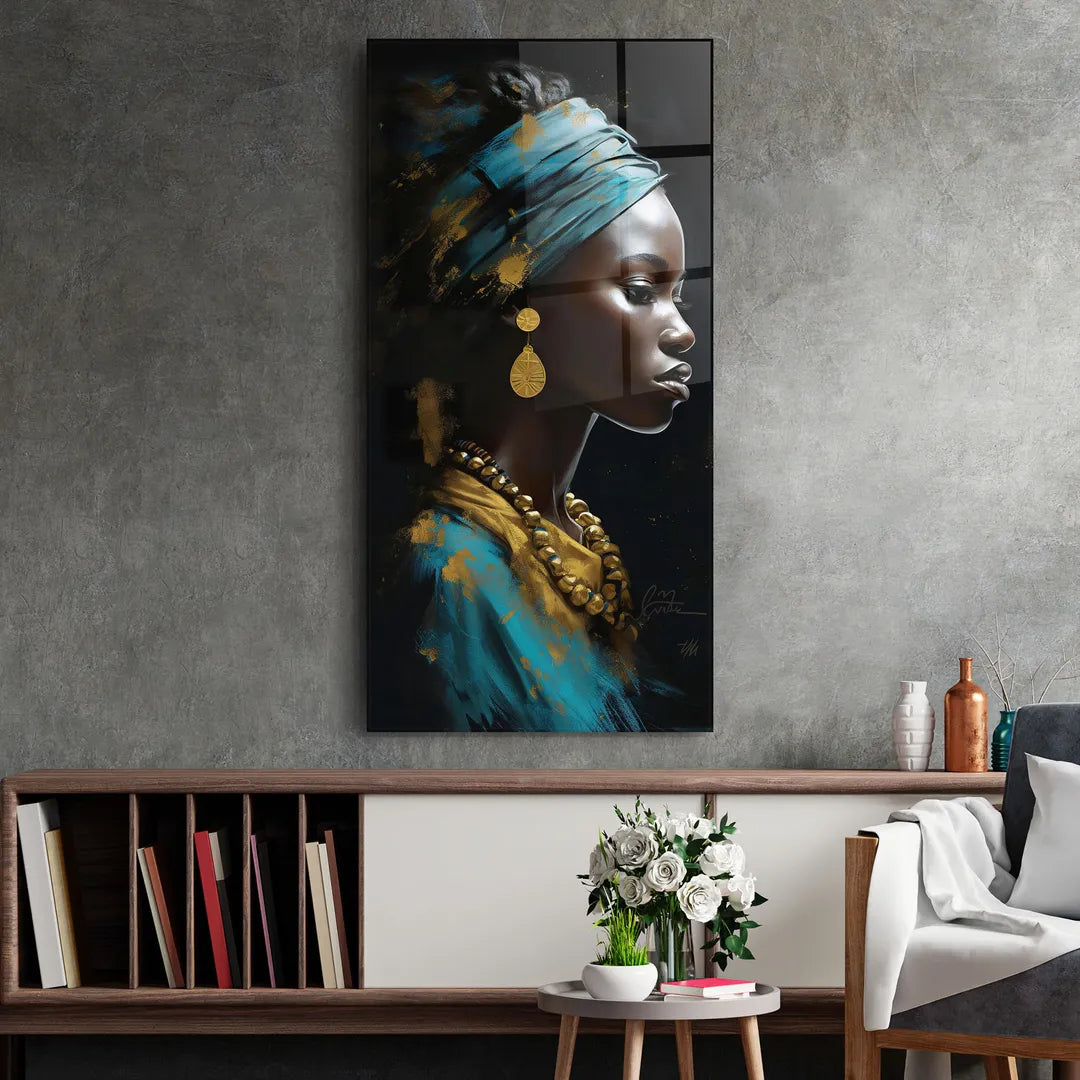 Beautiful Woman Glass Wall Art