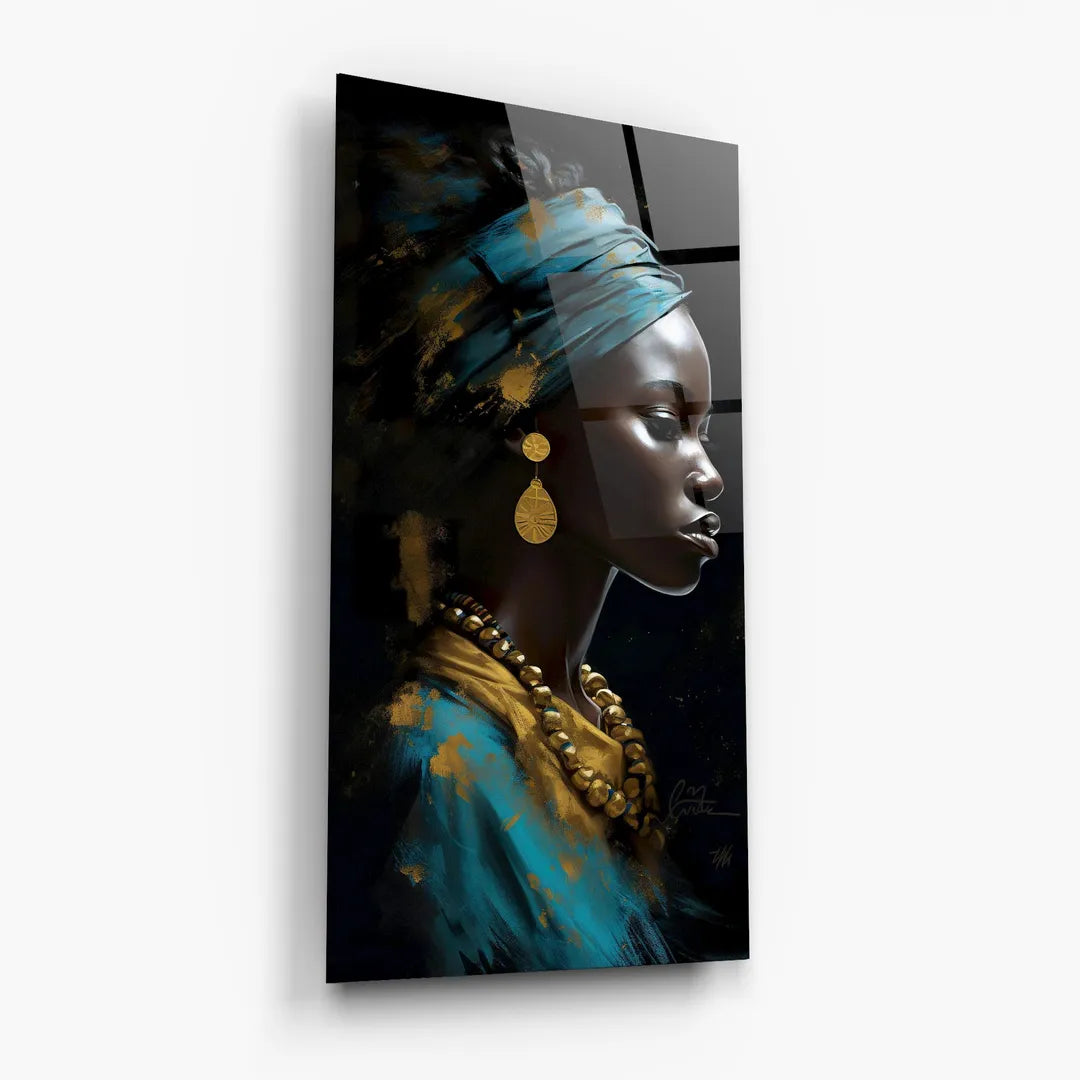 Beautiful Woman Glass Wall Art