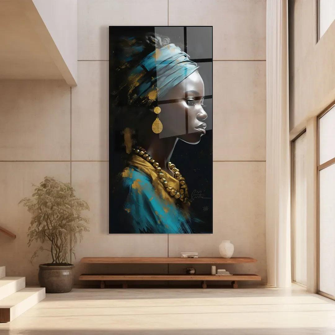 Beautiful Woman Glass Wall Art - LUXARTDECO