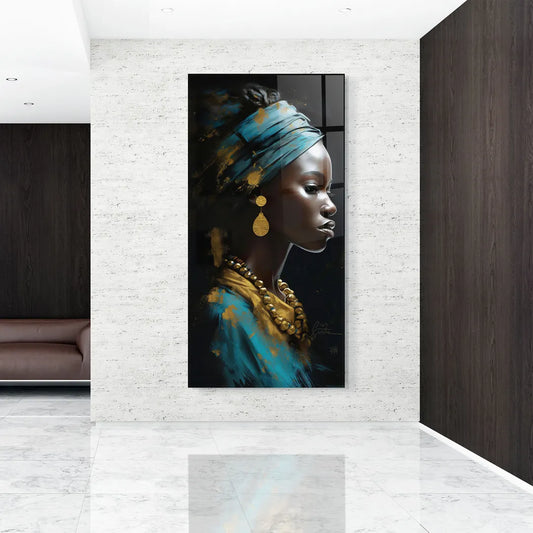 Beautiful Woman Glass Wall Art