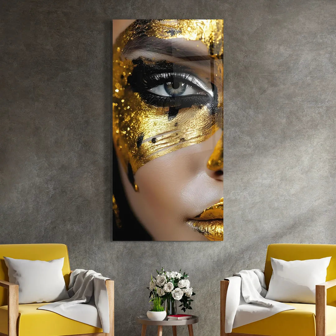 Eyeliner Glass Wall Art