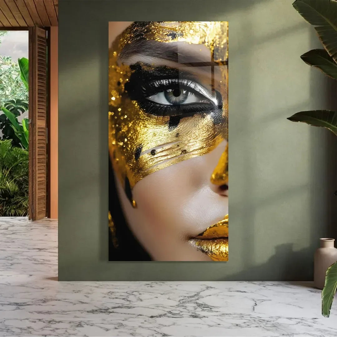 Eyeliner Glass Wall Art - LUXARTDECO