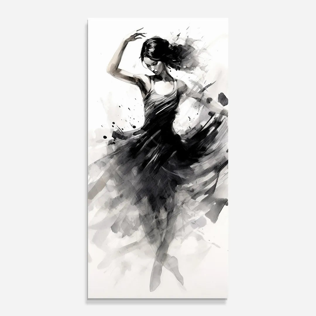 Dancing Woman Glass Wall Art