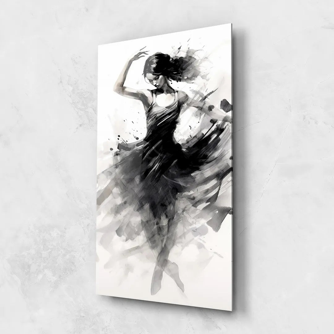 Dancing Woman Glass Wall Art