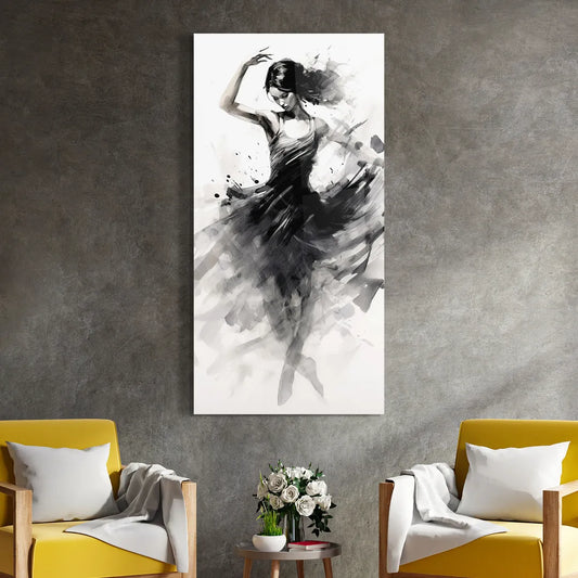 Dancing Woman Glass Wall Art