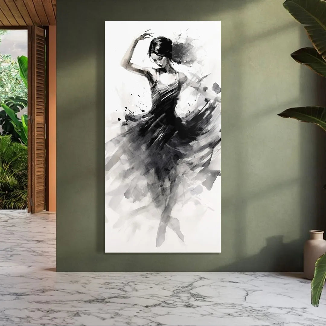 Dancing Woman Glass Wall Art