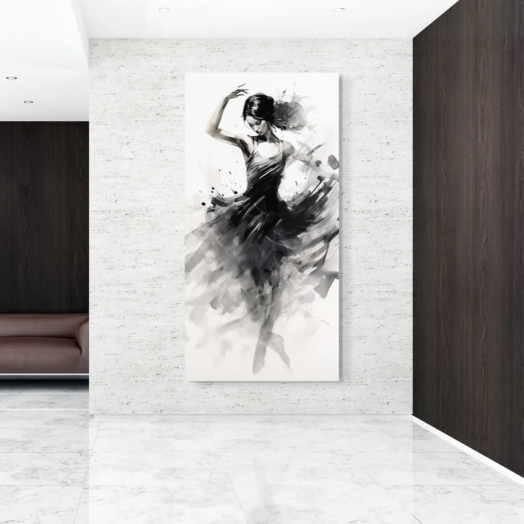 Dancing Woman Glass Wall Art