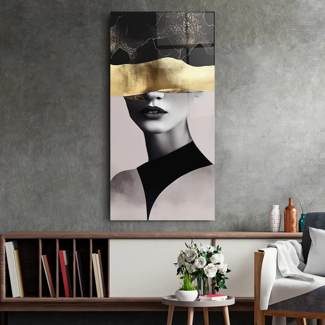 Golden Dream Glass Wall Art