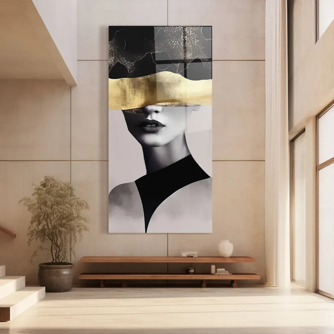 Golden Dream Glass Wall Art - LUXARTDECO