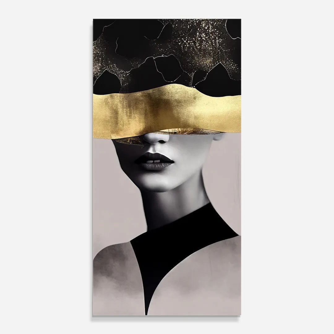 Golden Dream Glass Wall Art
