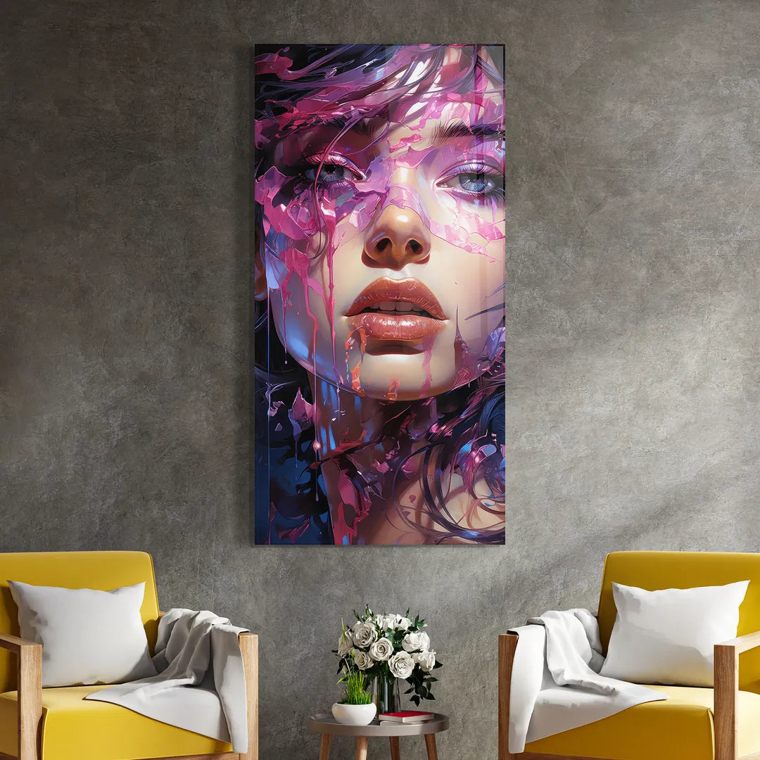 Violet Beauty Glass Wall Art