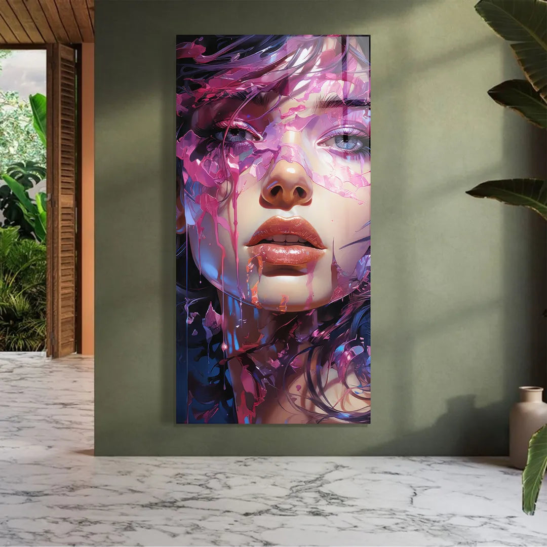 Violet Beauty Glass Wall Art