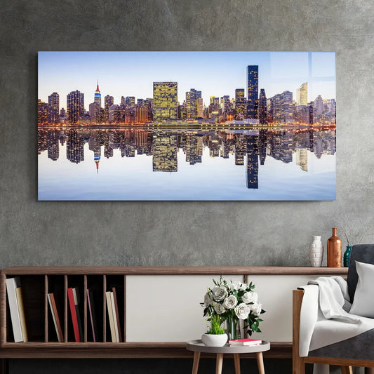 New York Glass Wall Art