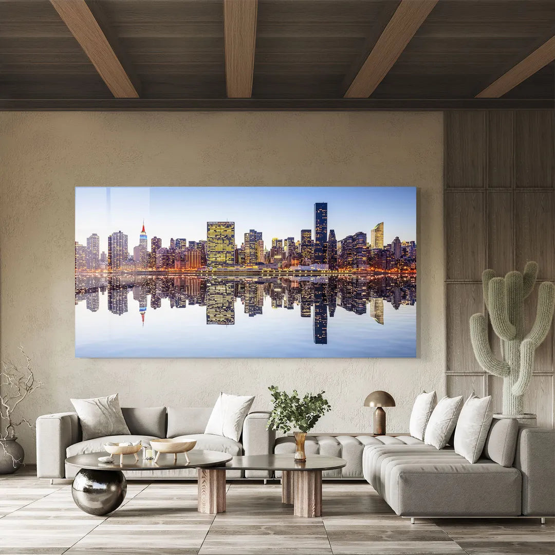 New York Glass Wall Art