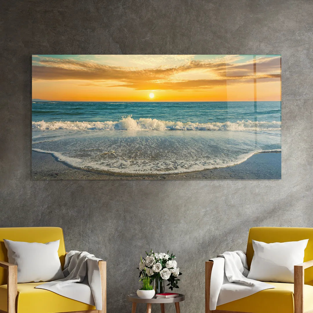 Sunset Glass Wall Art