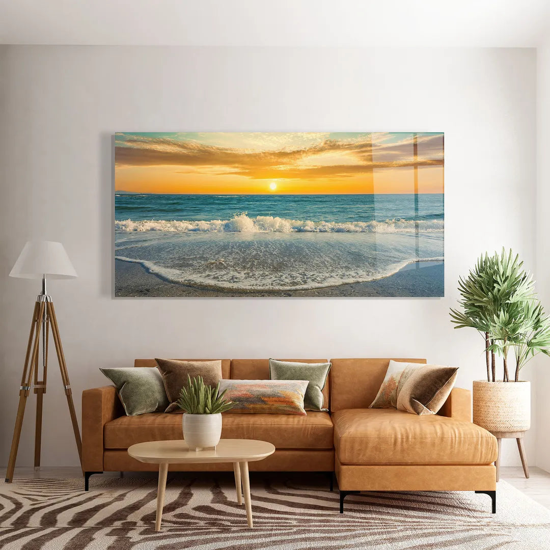 Sunset Glass Wall Art