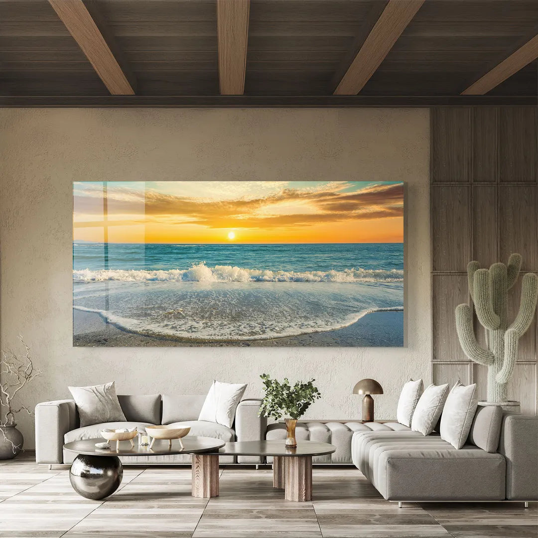 Sunset Glass Wall Art