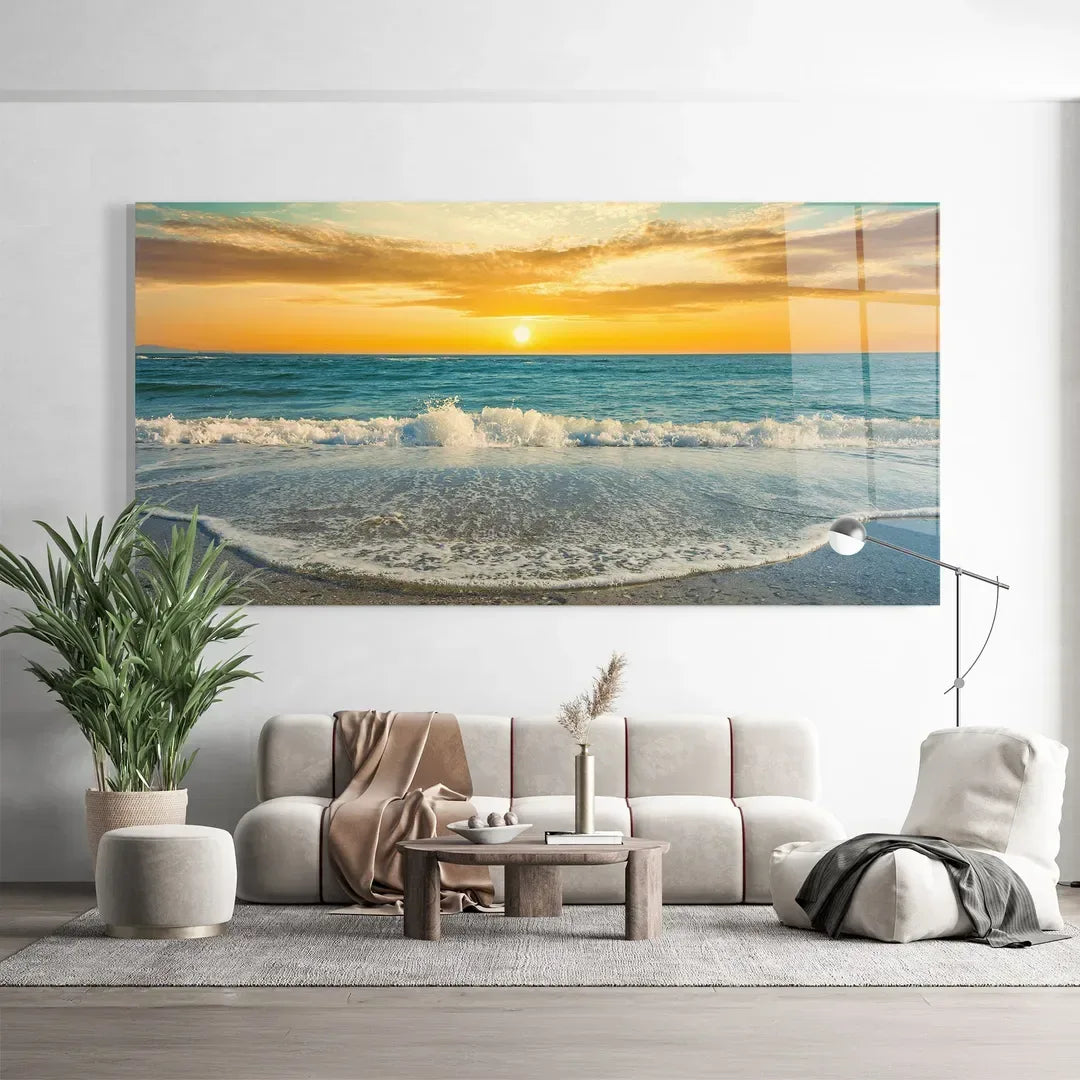 Sunset Glass Wall Art - LUXARTDECO