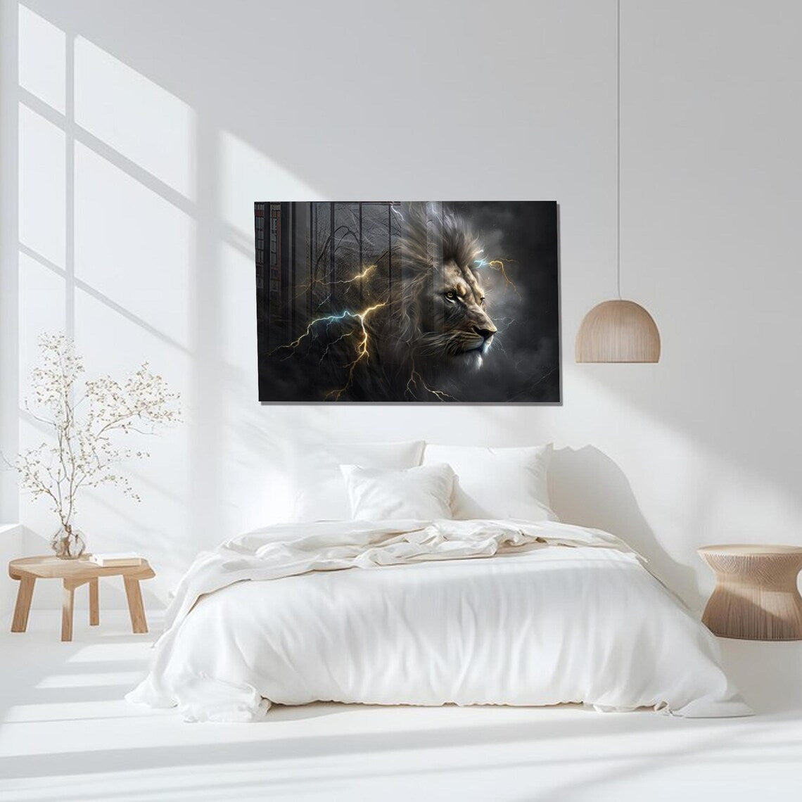 Lion Glas Wall Art
