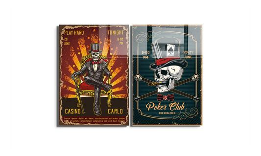 Casino Games Glass Wall Art - LUXARTDECO