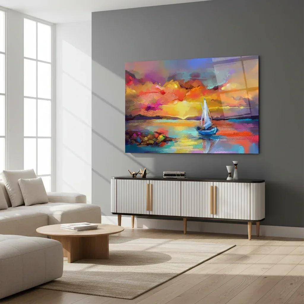 Colorful Sea Glass Wall Art - LUXARTDECO