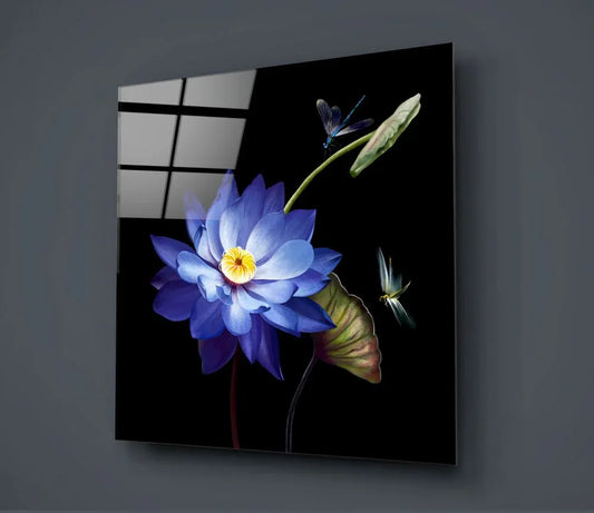 Lotus Glass Wall Art - LUXARTDECO