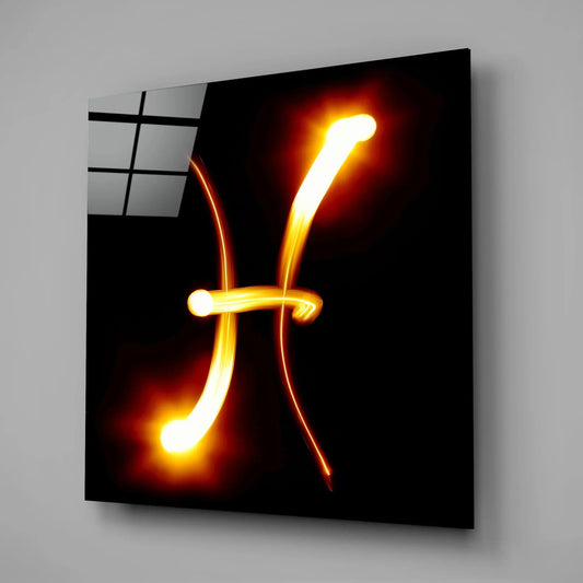 Horoscopes - Pisces Glass Wall Art - LUXARTDECO